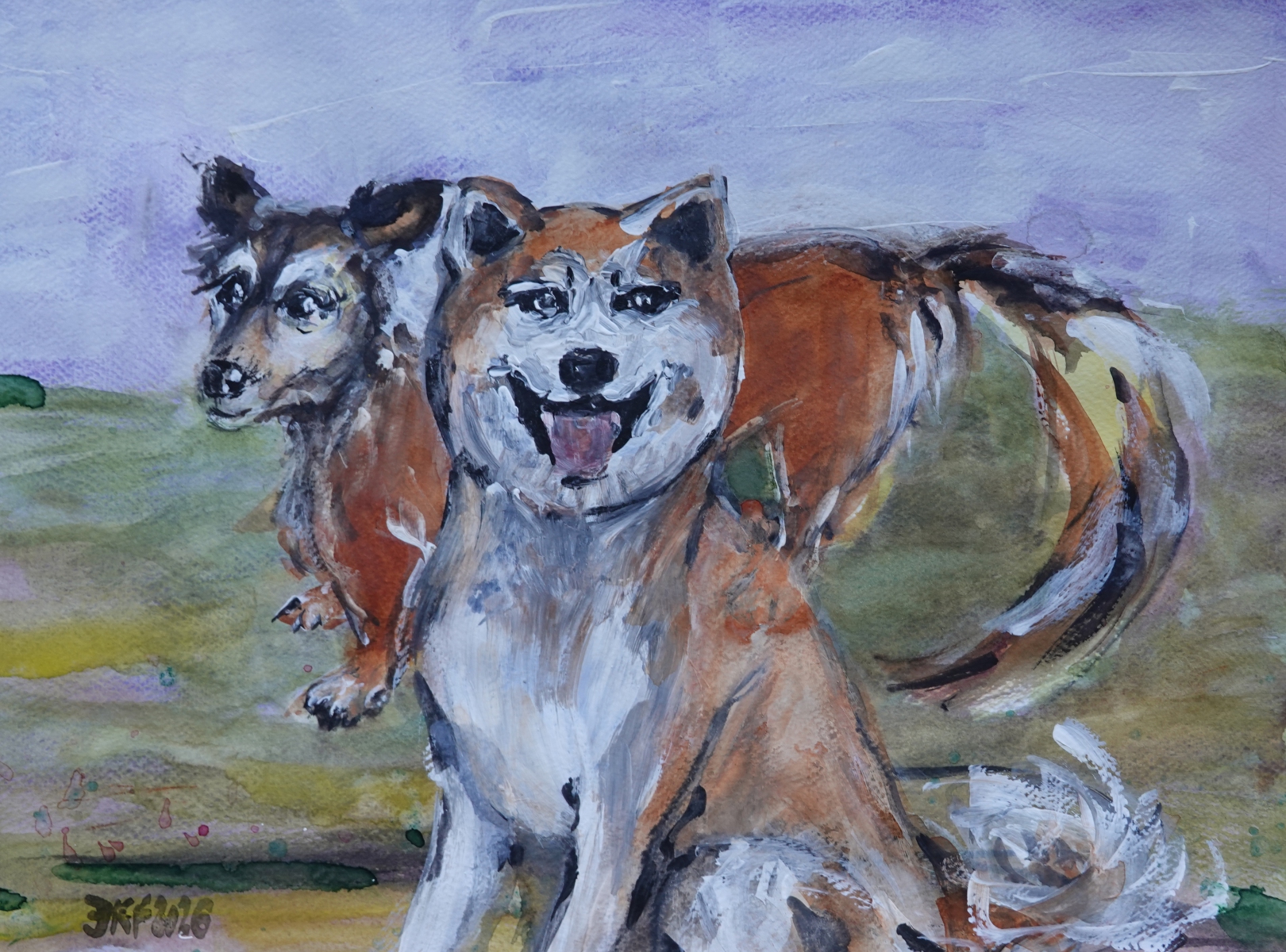 Buch-8-Fabel-24-Die-Erziehung-Aquarell-Mischtechnik-30x40-cm-2025