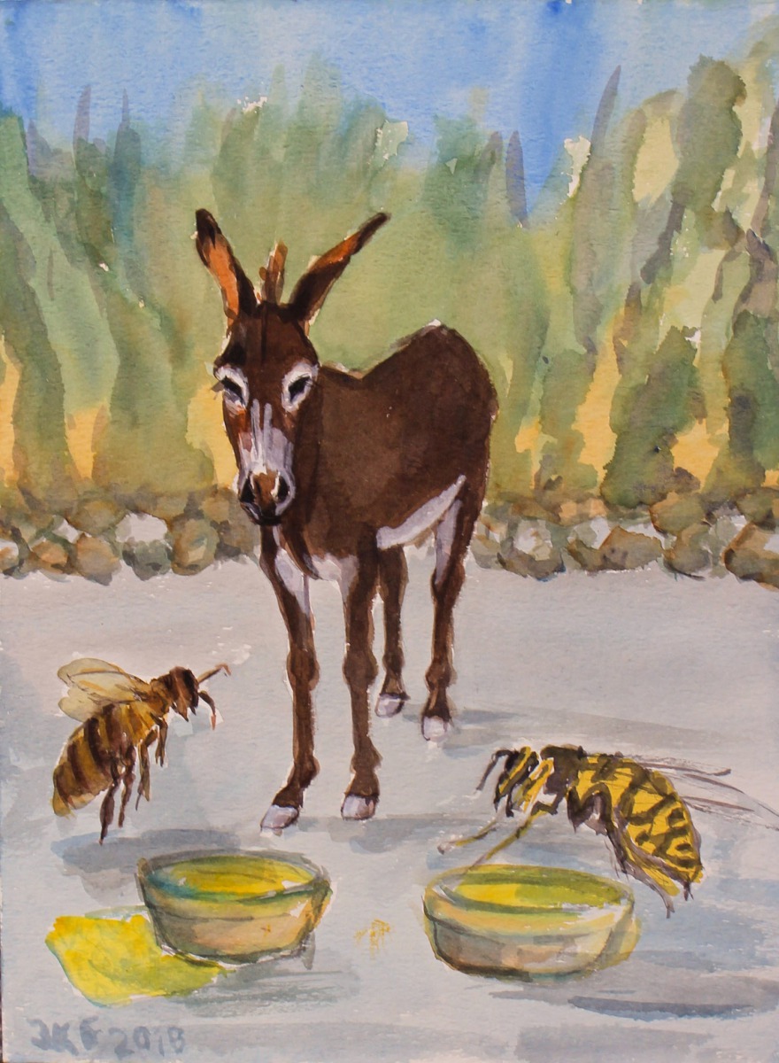 Die Hornisse und die Bienen