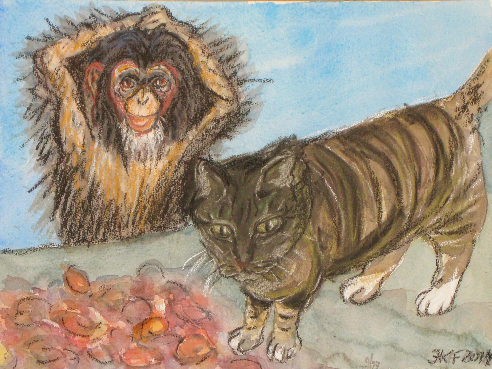 Der Affe und die Katze