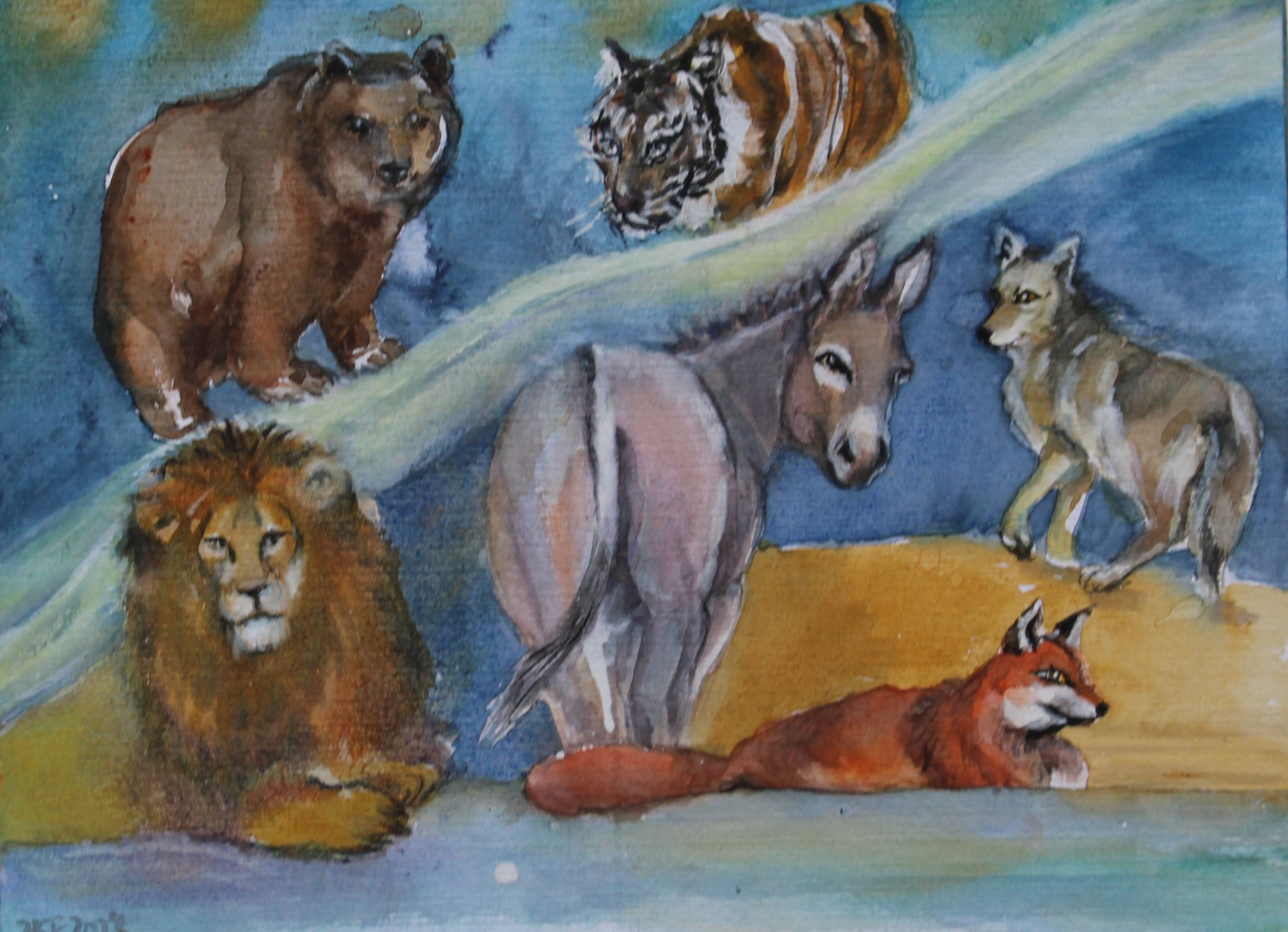 Buch  7 Fabel 1 Die pestkranken Tiere Fabelsammlung Jean de La Fontaine