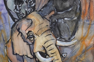 Buch 12 Fabel 21 Der Elefant und der Affe des Jupiters