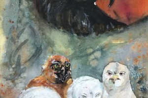 Buch-5-Fabel-18-Adler-und-Eule-Aquarell-MT-2026-36x48-cm
