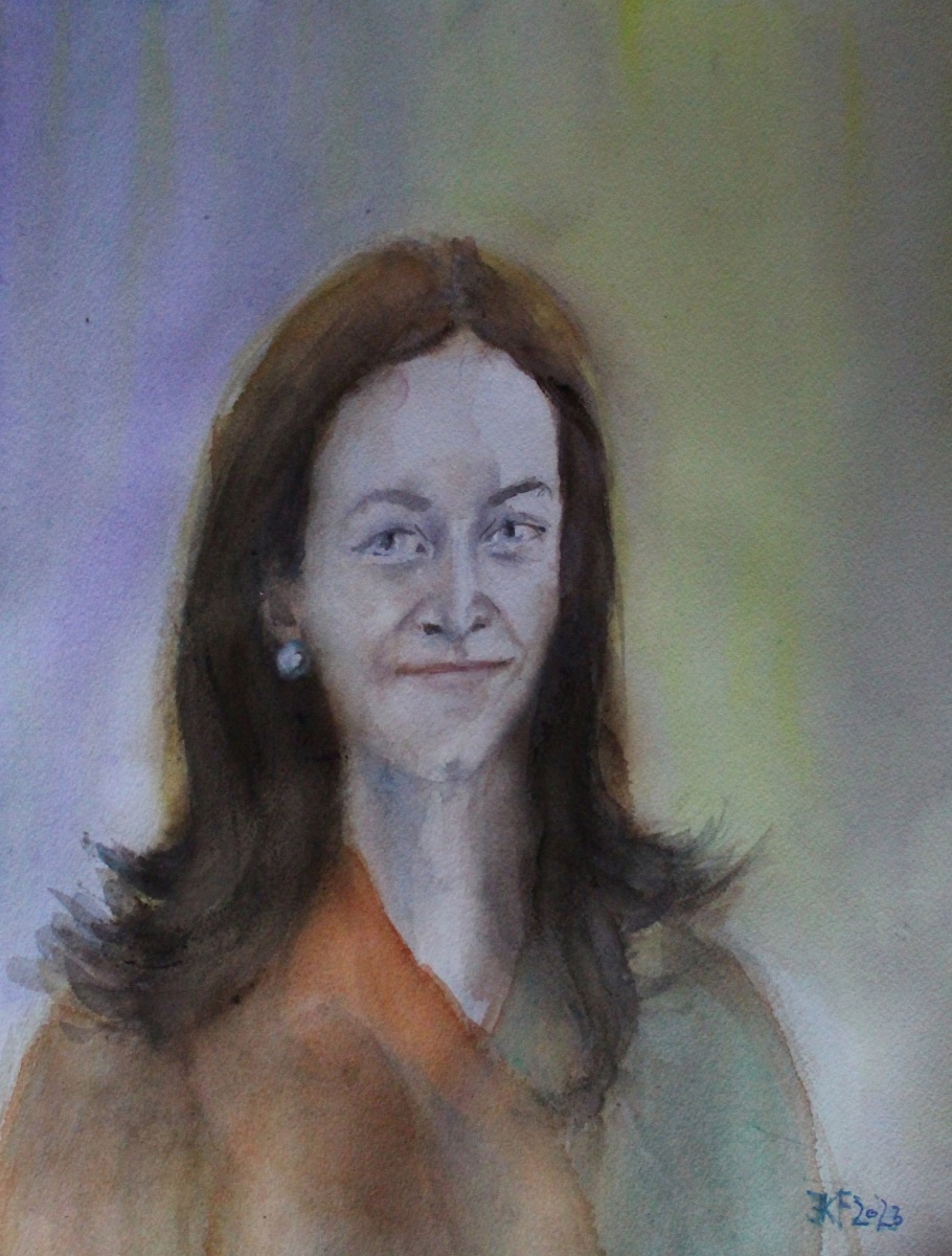 Frauenportraet-Aquarell-30-x-40-cm