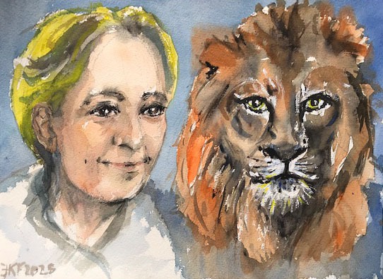 Happy-Birthday-im-Zeichen-des-Loewen-Aquarell-2025-30x40-cm