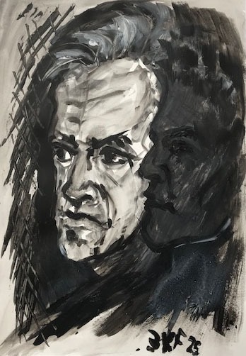 Licht-und-Schatten-Graphit-Aquarell-2025-36x48-cm