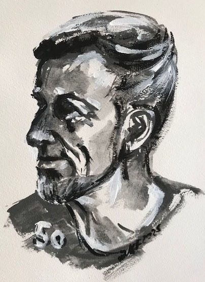 Portraet-M-F.-Graphit-Aquarell-2025-24x32