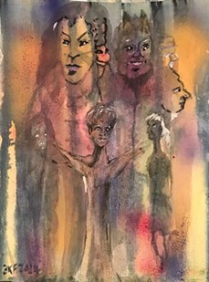 Gestalten - Aquarell 36x48 cm 2024