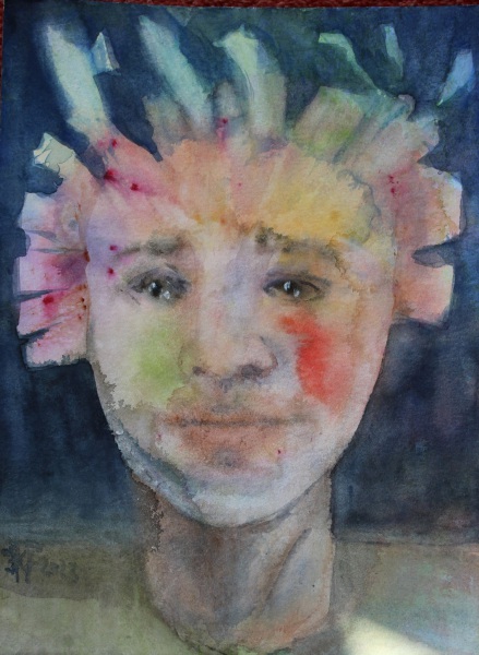 Fruehlingsbote-Aquarell-30x40-cm