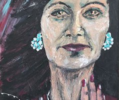 Die Halskette – Acryl 40x60 cm 2024