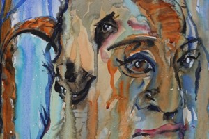 Im Sternzeichen Widder - Aquarell 40x50 cm 2024