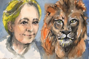 Happy-Birthday-im-Zeichen-des-Loewen-Aquarell-2025-30x40-cm