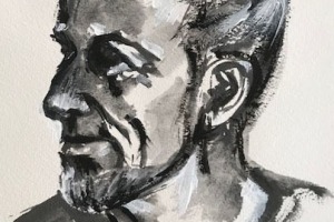 Portraet-M-F.-Graphit-Aquarell-2025-24x32