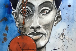 Zeit-Aquarell-Tusche-2025-30x40-cm