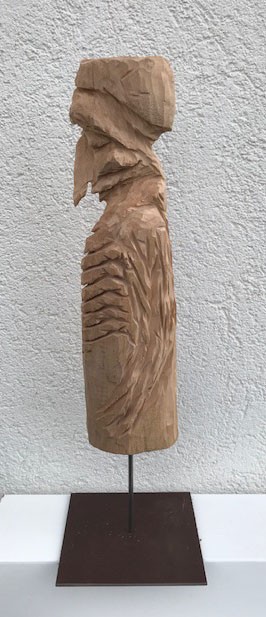 Ein Galgenvogel Holz 60 cm (zzgl. Skulpturenständer) Ansicht 1 -2024