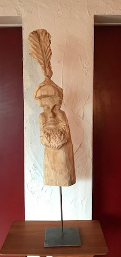 Doppelfigur Holz 82 cm (zzgl.Skulpturenst.) Ansicht männlich 2024