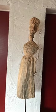 Doppelfigur Holz 82 cm Ansicht weibl. 2024