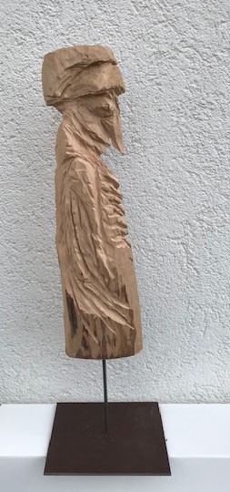 Ein Galgenvogel - Holz 60 cm (zzgl. Skulpturenständer) Ansicht 2 – 2024