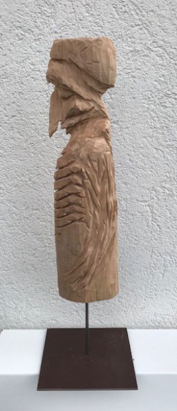 Ein Galgenvogel Holz 60 cm (zzgl. Skulpturenständer) Ansicht 1 -2024
