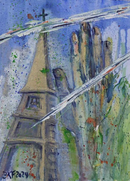 Schützende Hand – Aquarell MT 36x48 cm 2024