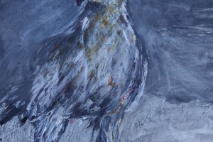 Milan-bei-der-Mahlzeit-Kreide-Acryl-Mischtechnik-auf-Papier-40x50-cm-2025-VAR2