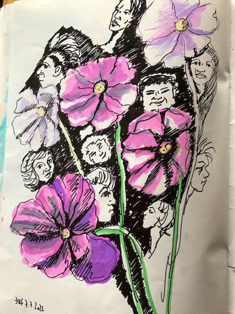 Blumenköpfe