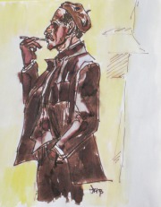 Mann mit Cigarillo