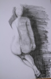 Rückenakt Graphit