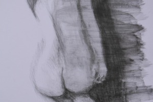Rückenakt Graphit